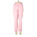 a.n.a. A New Approach Khaki Pant Straight Leg Boyfriend: Pink Print Bottoms - Women's Size 8