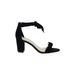 Jessica Simpson Heels: Black Solid Shoes - Women's Size 9 1/2 - Open Toe