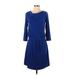 Lilla P Casual Dress - DropWaist: Blue Dresses - Women's Size Small