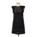 Club Monaco Casual Dress - Shift: Black Print Dresses - Women's Size 4