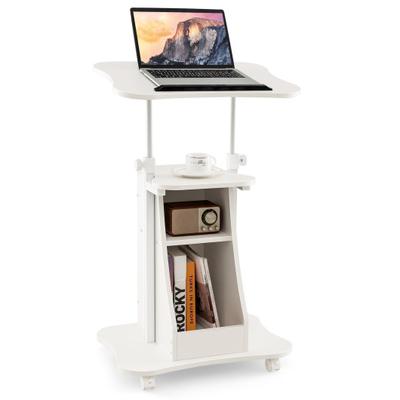 Costway Mobile Podium Stand Height Adjustable Lapt...