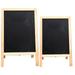 OUNONA 2pcs Wooden Chalkboard Tabletop Folding Double-sided Whiteboard Blackboard Memo Board