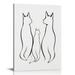 ONETECH Cat Minimalist Line Wall Art Poster Cat Abstract Art Prints Set of Couple Cats Posters Gift for Cat Lover Cat Mom Modern Decor for Bedroom Living Room Apartment Bathroom