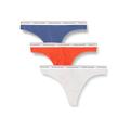 Tommy Hilfiger Damen 3 Pack Thong (EXT Sizes) UW0UW04894 Stringtangas, Lila (Daring Scarlet/Starlight/Iron Blue), XS