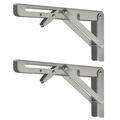 2 Pcs Tripod Metal Shelves Metal Shelf Supports Stands Useful Brackets Shelf Bracket Metal Wall Shelf Folding Brackets