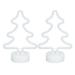 2 Pcs Christmas Tree Marquee Lights LED Neon Night Lights Party Decorative Neon Lamps Desk Lamp White Child