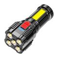 Htovila Electric torch 4 Modes Adventure USB Reable 4 5 LED Portable 5 L-ED Portable Work U-SB 4 Modes Adventure Use LAOSHE BUZHI LED 5 ANRIO