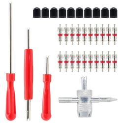 Car Repair Tool Kit Valve Core Removal Tool Valve Core Remover Schrader Valve Tool Valves Core Remover Vehicle Tire Valves Installation Tool Valve Core Tool to Disassemble Nickel-plated Zinc Alloy