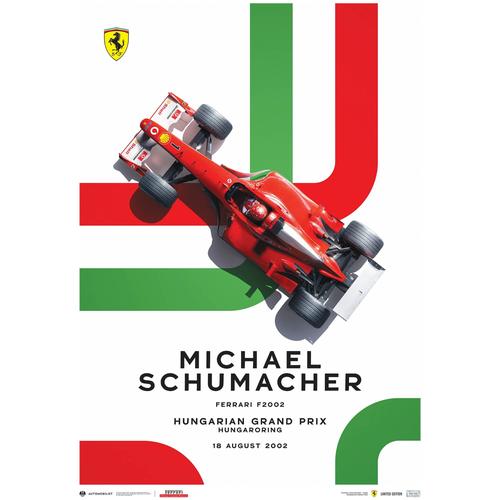 Scuderia Ferrari F2002 - Michael Schumacher - Grand Prix de Hongrie - 2002 Edition Limitée Poster - unisexe Taille: No Size