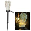 iMounTEK Solar Light Angel for Cemetery LED Waterproof Angel Statue Lamp Solar Angel Lights Lawn Porch Decorative Grave Decorations for Cemetery Memorial Gifts Praying Figurines Stake
