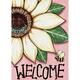 HGUAN Welcome Spring Summer Sunflower Decorative House Flag Bee Garden Yard Outside Decorations Farmhouse Outdoor Large Home Decor Double Sided 28 x 40