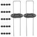 Nail Edging Anchoring Spikes Fence Stakes Garden Peg Set Gasket Windproof Iron Abs