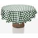 Checkered Tablecloth Round 60 inch - 100% Cotton Gingham Table Cover for Outdoor Picnic Wed | Washable & Stylish | Set of 12 Hemstitch Napkins Included - Better Textiles for a Better Home!