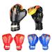 1 Pair Children Boxing Gloves Kids Unisex Fire Printed Soft Breathable Built-in Sponge PU Hand Protector Fitness Training Sportswear Accessories