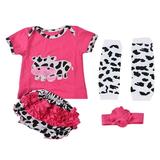 Cow Doll Clothes Reborn Baby Dolls Matching Clothing Cartoon Girl Outfit Newborn