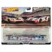 2016 Ford GT Race #67 White with Green and Red Stripes and 2016 Ford GT Race #69 Light Blue Metallic with Orange Stripes Car Culture Set of 2 Cars Diecast Model Cars by Hot Wheels