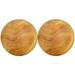 2 Pcs Massage Ball Wood Neck Massager Foot Massagers for Baoding Stress Balls Massaging Handballs Fitness