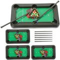 4 Sets Mini Pool Table Set for Kids and Adults Tabletop Snooker Game Set Portable Pool Table