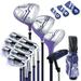 Ultimate Womenâ€™s Complete Golf Club Set Golf Club Package Set w/ Rain Hood Right Hand Purple