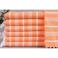 Monogram Tea Towel Custom Embroidered Hand Towel Orange Towel Striped Towel 24x40 Inches Bridesmaid Gift Camping Towel