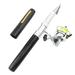 OWSOO Rod Alloy Pole + Telescopic Aluminum Alloy Aluminum Alloy Pole Rod Telescopic Aluminum Pen Shape Rod Reel Combo Portable Pen Shape Metal Reel Reel Pole + Metal / 2.1M / Kit Telescopic Rod