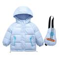 Odeerbi 2024 Autumn Winter Baby Boys Girls With Guitar Satchel Windproof Rainproof Hooded Down Jacket