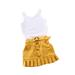 Dewadbow Toddler Kids Baby Girls Outfit Rompers Ruffles Tracksuits