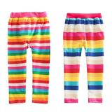 CSCHome Kids Toddler Girl s Leggings Stretchy Full Ankle Length Striped Tights Candy Baby Stripes Tights Pant for 2-8Y