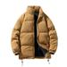 Cathalem Adult Shirt Toddler Coats Winter Clothes for plus Size Men Warm Corduroy Coat Cotton Padded Jacket Jacket with Hoodie (Brown XXXL)