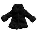 Cathalem Big Kid Coat Toddler Coats Girls Coat 5t Jacket Fall Winter Toddler Kids Collar Soild Jackets Warm Woolen (Black 18-24 Months)