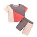 Ykohkofe Girls Color Matching Short Sleeved Leggings Two Piece Suit Splicing Design Suitable Baby Clothes Boy Two Piece Outfits for Teen Girls Baby Girl Pack Cute Kid Crop Tops Baby Girl Summer Outfit