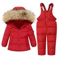 Baby Boy and Girl s Down Warm Jacket Coat Jumpsuit Child s Windproof Snowboarding Ski Jacket Rompers Suit Winter Windproof Ski Suit Up to 65% Off