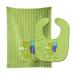 Birthday Monster Green Baby Bib & Burp Cloth