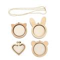 5 Pcs Photo Frame Cross Stitch Hoops for Sewing Wooden Round Embroidery Hoops Bamboo Embroidery Hoop Mini Wood Hoops
