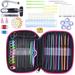 100 Pcs Professional Hand Sewing Supplies Kits Multifunctional Knit Gauge Scissors Stitch Holders Knitting Craft Accessory Sew Repair Set