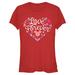 Women's Mad Engine Red Mickey Mouse Valentine's Day T-Shirt