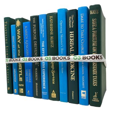 Timeless Charm Decorative Books Green and Blue - N/A