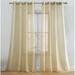 Gold Sheer Window Grommet Curtain Set 84" Inches Long ( 2 Panels) - 55" x 84"