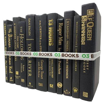 Black Decorative Books (GOLD) - N/A