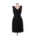 Kate Spade New York Cocktail Dress - Sheath V Neck Sleeveless: Black Print Dresses - Women's Size 2