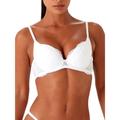 Gossard Womens Superboost Lace Padded Plunge Bra - White Polyamide - Size 40F