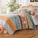 Penelope Quilt And Pillow Sham Set by Greenland Home Fashions in Calico Stripe (Size 3PC KING/CK)