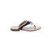 Jack Rogers Sandals: Slip-on Chunky Heel Feminine White Shoes - Women's Size 6 1/2 - Open Toe