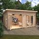 18'x14' Optima Log Cabin - 44mm Garden Log Cabins - Large Garden Cabin (Perfect Garden Office Or Studio) - 0% Finance - Buy Now Pay Later - Tiger She
