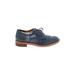 AQUATALIA Flats: Oxfords Chunky Heel Casual Blue Print Shoes - Women's Size 7 - Round Toe