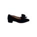 Bisue Ballerinas Heels: Slip-on Chunky Heel Feminine Black Print Shoes - Women's Size 36 - Pointed Toe