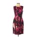 Elie Tahari Casual Dress - Party High Neck Sleeveless: Purple Print Dresses - Women's Size 4