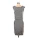 Athleta Casual Dress - Sheath Scoop Neck Sleeveless: Gray Stripes Dresses - Women's Size Small