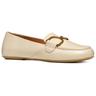 "Loafer GEOX ""D PALMARIA J"" Gr. 38, beige (sandfarben) Damen Schuhe Slip ons Slipper, Festtagsschuh mit stylischer Zierschnalle, schmale Form"