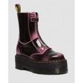 Dr. Martens Women's Jetta Hi Max Distressed Leather Platform Boots in Pink/Black, Size: 8